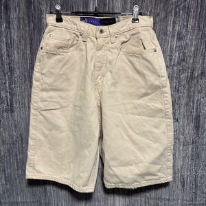 Vintage 90s Levis SilverTab Denim Shorts Baggy Made In USA Ivory Men Size 30